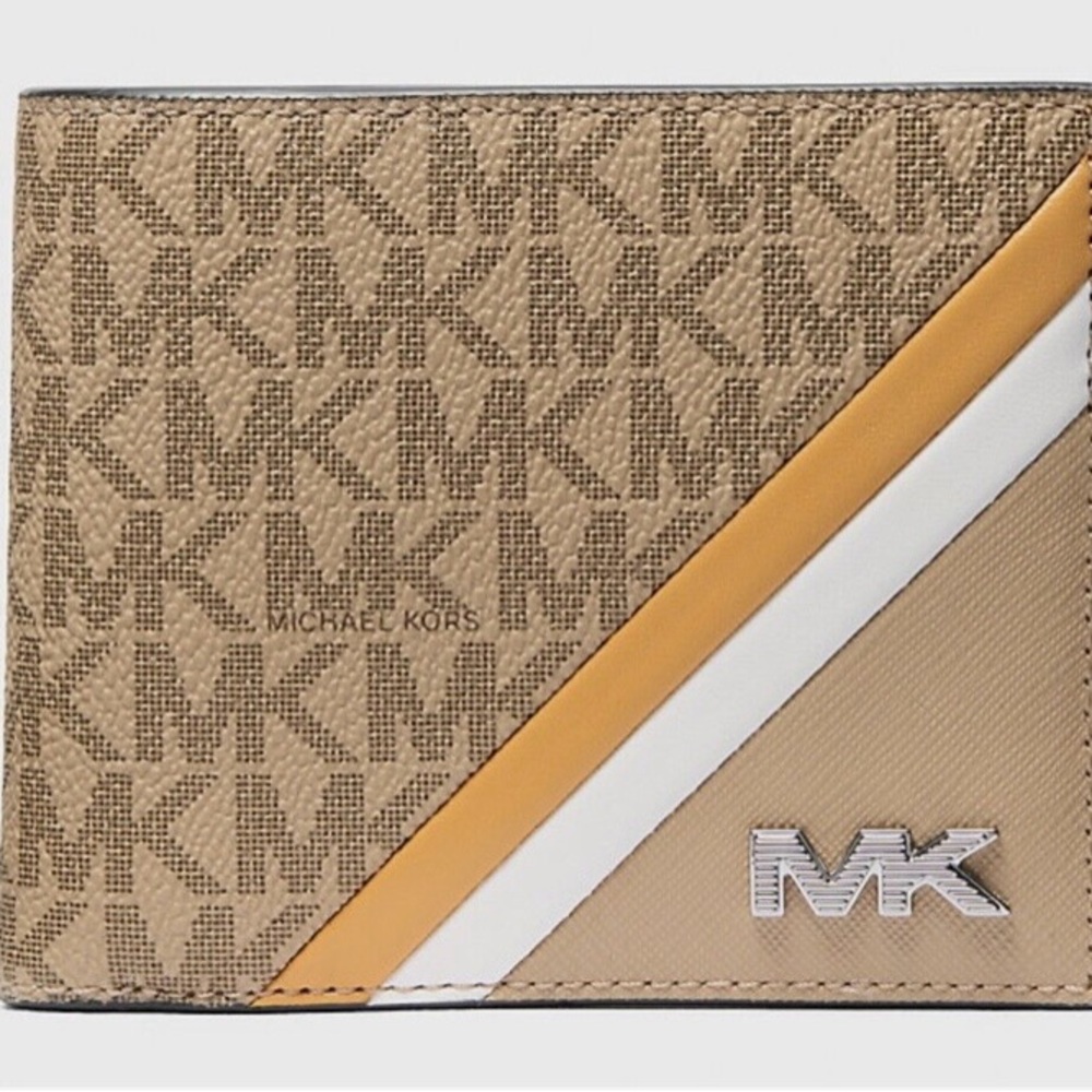 Michael Kors - Rivington Striped Logo Billfold Wallet With Coin Pouch